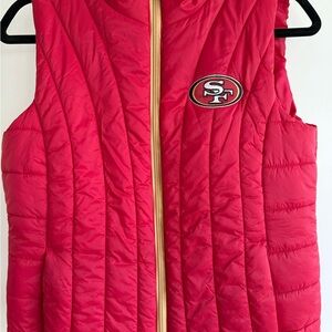 NWOT 49ers Vest Red Quilted Vest - Medium/Small